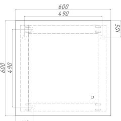 Зеркало Минск 600х600 с подсветкой Домино (GL7038Z) в Приобье - priobie.mebel24.online | фото 7