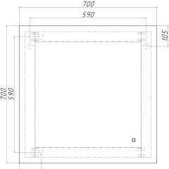 Зеркало Минск 700х700 с подсветкой Домино (GL7039Z) в Приобье - priobie.mebel24.online | фото 8