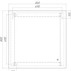 Зеркало Минск 800х800 с подсветкой Домино (GL7040Z) в Приобье - priobie.mebel24.online | фото 8