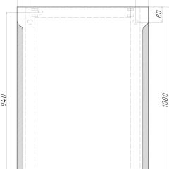 Зеркало Оттава 1000х700 с подсветкой Домино (GL7028Z) в Приобье - priobie.mebel24.online | фото 8