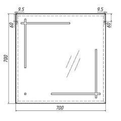 Зеркало Ray 70 black с подсветкой Sansa (SR1038Z) в Приобье - priobie.mebel24.online | фото 6