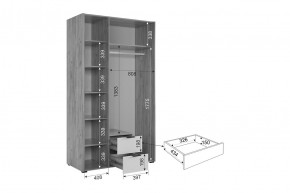 АДАМ Спальный гарнитур (модульный) графит в Приобье - priobie.mebel24.online | фото 19