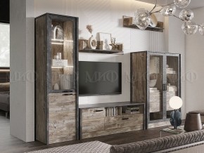 Амели Шкаф-стекло (Дуб Юкон-Бетон темный) в Приобье - priobie.mebel24.online | фото 3