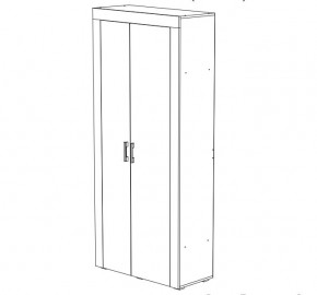 Ангара Шкаф 2-х створчатый (Графит/дуб юкон) в Приобье - priobie.mebel24.online | фото