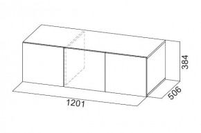Антресоль 1200 «ШК-5» Белый текстурный в Приобье - priobie.mebel24.online | фото 3
