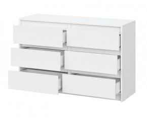 АЙДЕН КМ06-1200 Комод 6 ящиков (белый) в Приобье - priobie.mebel24.online | фото 2