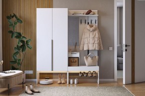 БАСКО Прихожая К1 (белое дерево) в Приобье - priobie.mebel24.online | фото