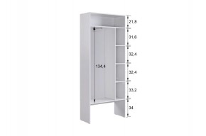 БАСКО Прихожая К11 (белое дерево) в Приобье - priobie.mebel24.online | фото 6