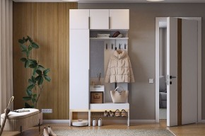БАСКО Прихожая К4 (белое дерево) в Приобье - priobie.mebel24.online | фото