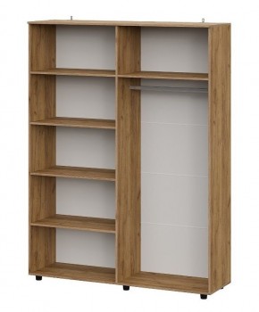 БАЙКАЛ Шкаф четырехстворчатый (Графит/Дуб золотой) в Приобье - priobie.mebel24.online | фото 2