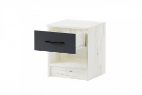 БЕАТРИС Тумба прикроватная (дуб крафт белый/антрацит) в Приобье - priobie.mebel24.online | фото 2