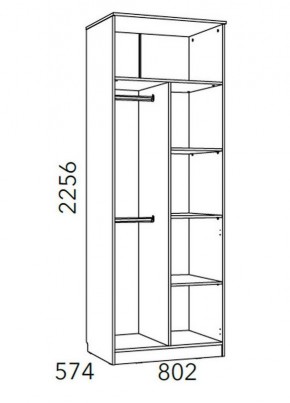 Детская Фанк Шкаф для одежды НМ 014.07 М в Приобье - priobie.mebel24.online | фото 3