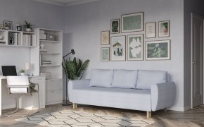 Диван-кровать Тулисия пастельно-голубой, ткань рогожка в Приобье - priobie.mebel24.online | фото 4