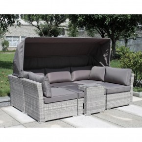 Диван-трансформер из искусственного ротанга AFM-320G Grey в Приобье - priobie.mebel24.online | фото 1