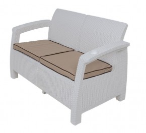 Диван Yalta Premium Sofa 2 Set (Ялта) белый (+подушки под спину) в Приобье - priobie.mebel24.online | фото