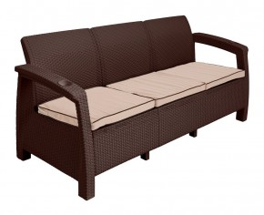 Диван Yalta Premium Sofa 3 Set (Ялта) шоколадный (+подушки под спину) в Приобье - priobie.mebel24.online | фото 2