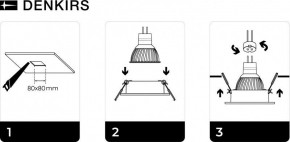 DK3021-WH Встраиваемый светильник, IP 20, 10 Вт, GU5.3, LED, белый, пластик в Приобье - priobie.mebel24.online | фото 5