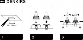 DK3022-BK Встраиваемый светильник, IP 20, 10 Вт, GU5.3, LED, черный, пластик в Приобье - priobie.mebel24.online | фото 5