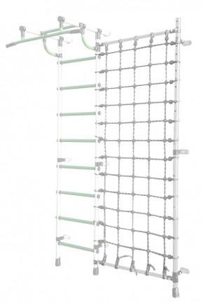 Дополнительная стойка к пристенному ДСК Pastel с сеткой для лазания, цв. белый в Приобье - priobie.mebel24.online | фото