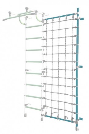 Дополнительная стойка к пристенному ДСК Pastel с сеткой для лазания, цв. бирюзовый в Приобье - priobie.mebel24.online | фото