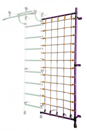 Дополнительная стойка к пристенному ДСК с сеткой для лазания, цв. фиолетовый в Приобье - priobie.mebel24.online | фото