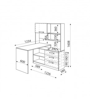 Дуглас (подростковая) М07 Стол угловой в Приобье - priobie.mebel24.online | фото 2