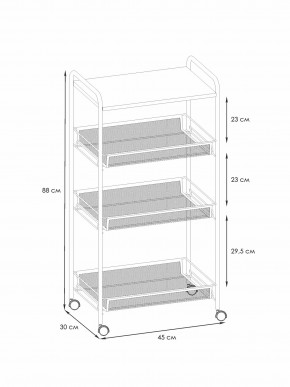 Э 357 Ч Этажерка "Ладья 34КС" Черный в Приобье - priobie.mebel24.online | фото