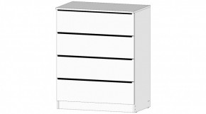 ЭЛЕГАНТ Комод 4 ящика (белый) в Приобье - priobie.mebel24.online | фото