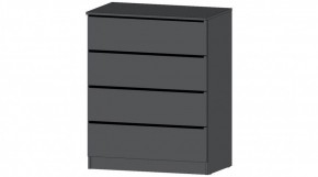 ЭЛЕГАНТ Комод 4 ящика (графит) в Приобье - priobie.mebel24.online | фото
