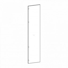 Фасад двери глухой (левый) Глянец черный Марсель в Приобье - priobie.mebel24.online | фото 4