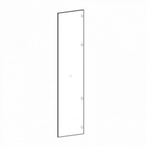 Фасад двери глухой (правый) Глянец черный Марсель в Приобье - priobie.mebel24.online | фото 2
