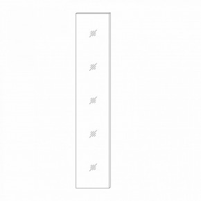 Фасад двери с зеркалом (левый) Черный Марсель в Приобье - priobie.mebel24.online | фото 4