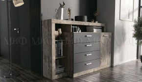 АНГАРА Гостиная (модульная) Графит/дуб юкон в Приобье - priobie.mebel24.online | фото 4