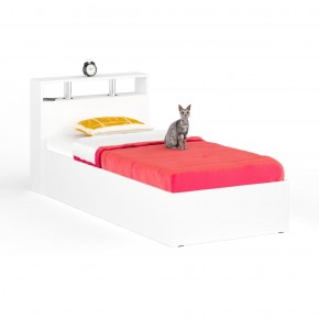Камелия Кровать 0900, цвет белый, ШхГхВ 93,5х217х78,2 см., сп.м. 900х2000 мм., без матраса, основание есть в Приобье - priobie.mebel24.online | фото 2