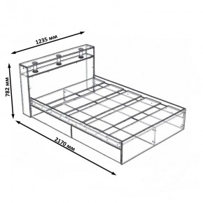 Камелия Кровать 1200, цвет дуб сонома, ШхГхВ 123,5х217х78,2 см., сп.м. 1200х2000 мм., без матраса, основание есть в Приобье - priobie.mebel24.online | фото 5