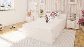 Камелия Кровать с ящиками 1200, цвет белый, ШхГхВ 123,5х217х78,2 см., сп.м. 1200х2000 мм., без матраса, основание есть в Приобье - priobie.mebel24.online | фото 6