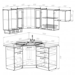 КИРА Кухонный гарнитур Литл ( 1300*2000 мм ) в Приобье - priobie.mebel24.online | фото 2