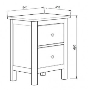 Комод 02 Кантри белый с двумя ящиками в Приобье - priobie.mebel24.online | фото 3