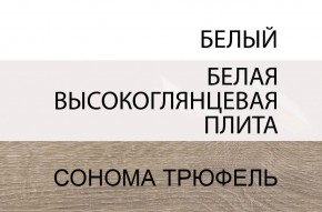 Комод 2D-1S/TYP 34, LINATE ,цвет белый/сонома трюфель в Приобье - priobie.mebel24.online | фото 3