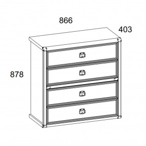 Комод 4S, MAGELLAN, цвет Сосна винтаж в Приобье - priobie.mebel24.online | фото 2