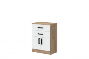 Комод Эконом (Дуб крафт золотой/Белый текстурный) в Приобье - priobie.mebel24.online | фото 1