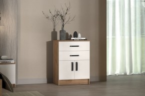 Комод Эконом (Дуб крафт золотой/Белый текстурный) в Приобье - priobie.mebel24.online | фото 3