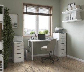 Комод Ингар белый высокий с пятью выдвижными ящиками в Приобье - priobie.mebel24.online | фото 2