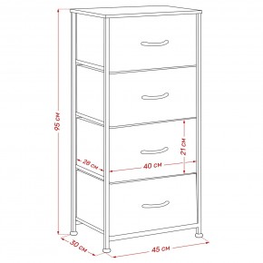Комод Leset Линкс 4 ящ. (к/з), Каркас Белый, ящики Белые в Приобье - priobie.mebel24.online | фото 8