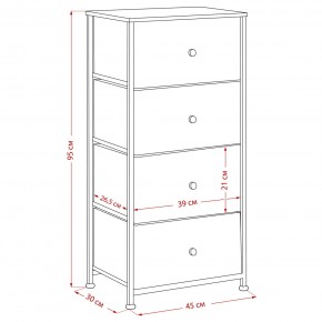 Комод Leset Линкс 4 ящика (МДФ) в Приобье - priobie.mebel24.online | фото 12