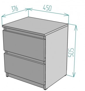 Комод Malta light K127 (тумба прикроватная) в Приобье - priobie.mebel24.online | фото 2