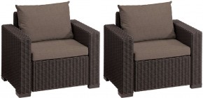 Комплект кресел Калифорния (California chair) коричневые в Приобье - priobie.mebel24.online | фото 2