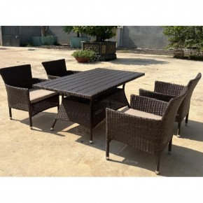 Комплект мебели из иск. ротанга AM-196B/T196 Brown 4Pcs (4+1) в Приобье - priobie.mebel24.online | фото 3