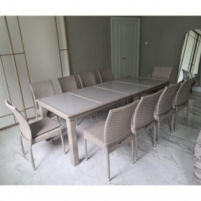 Комплект плетеной мебели T438/Y380C-W85 Latte (10+1) + подушки в Приобье - priobie.mebel24.online | фото 3