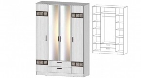 КОСТА-РИКА Шкаф 4-х створчатый (анкор светлый) в Приобье - priobie.mebel24.online | фото